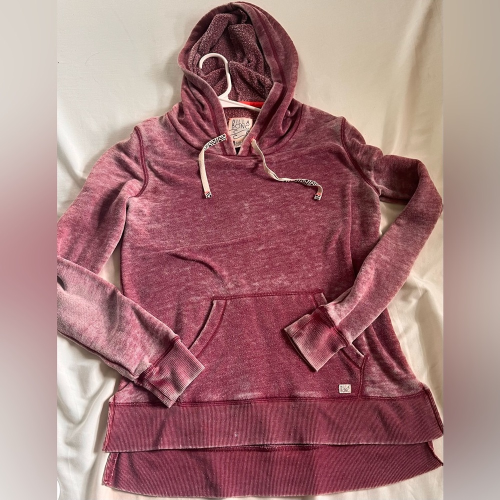 Billabong burgundy light and flowy Hoodie Sweatshirt